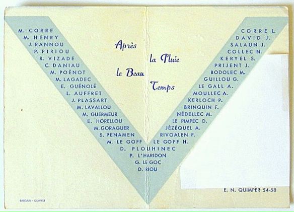 Promotion ARC-EN-CIEL, 1954-1958